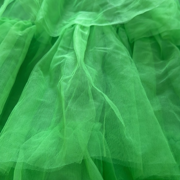 Lulus Rule the Runway Lime Green Tulle Bustier Straps Prom Tiered Maxi Dress M/L - Picture 13 of 15